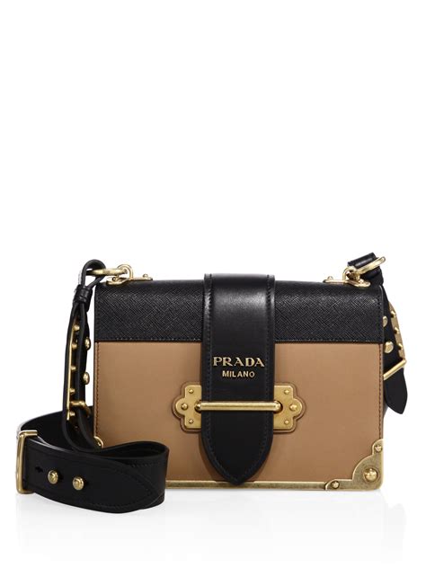 fake prada black leather bag hobo|prada cahier shoulder bag black.